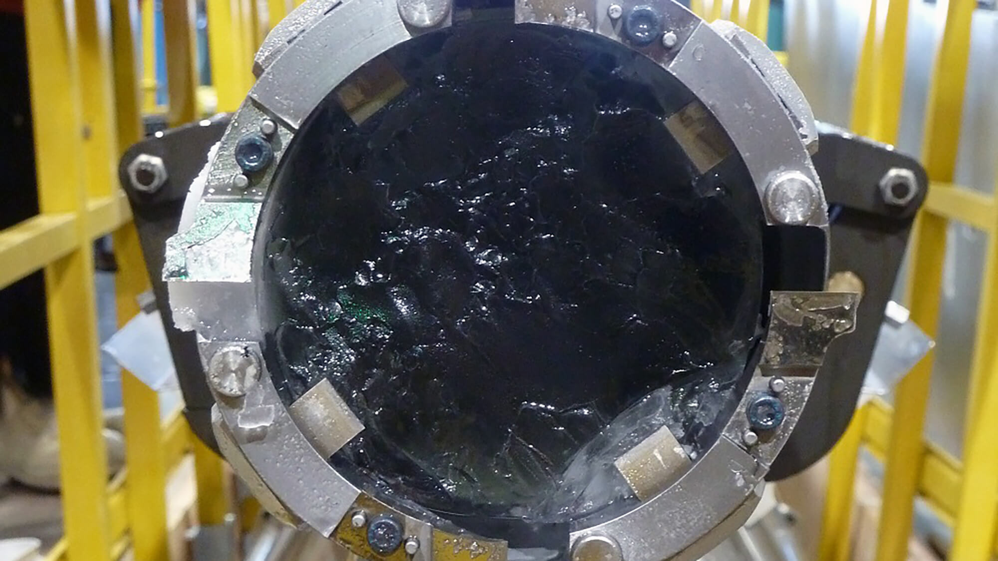 The final core – from 3405-meters-depth – of the WAIS Divide deep borehole. Credit: Kristina Slawny