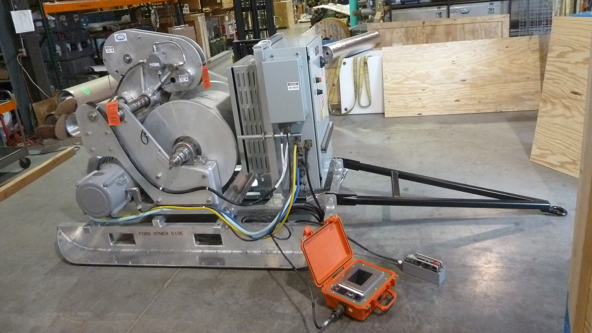 The Deep Logging Winch for logging boreholes up to 4000-meters deep.