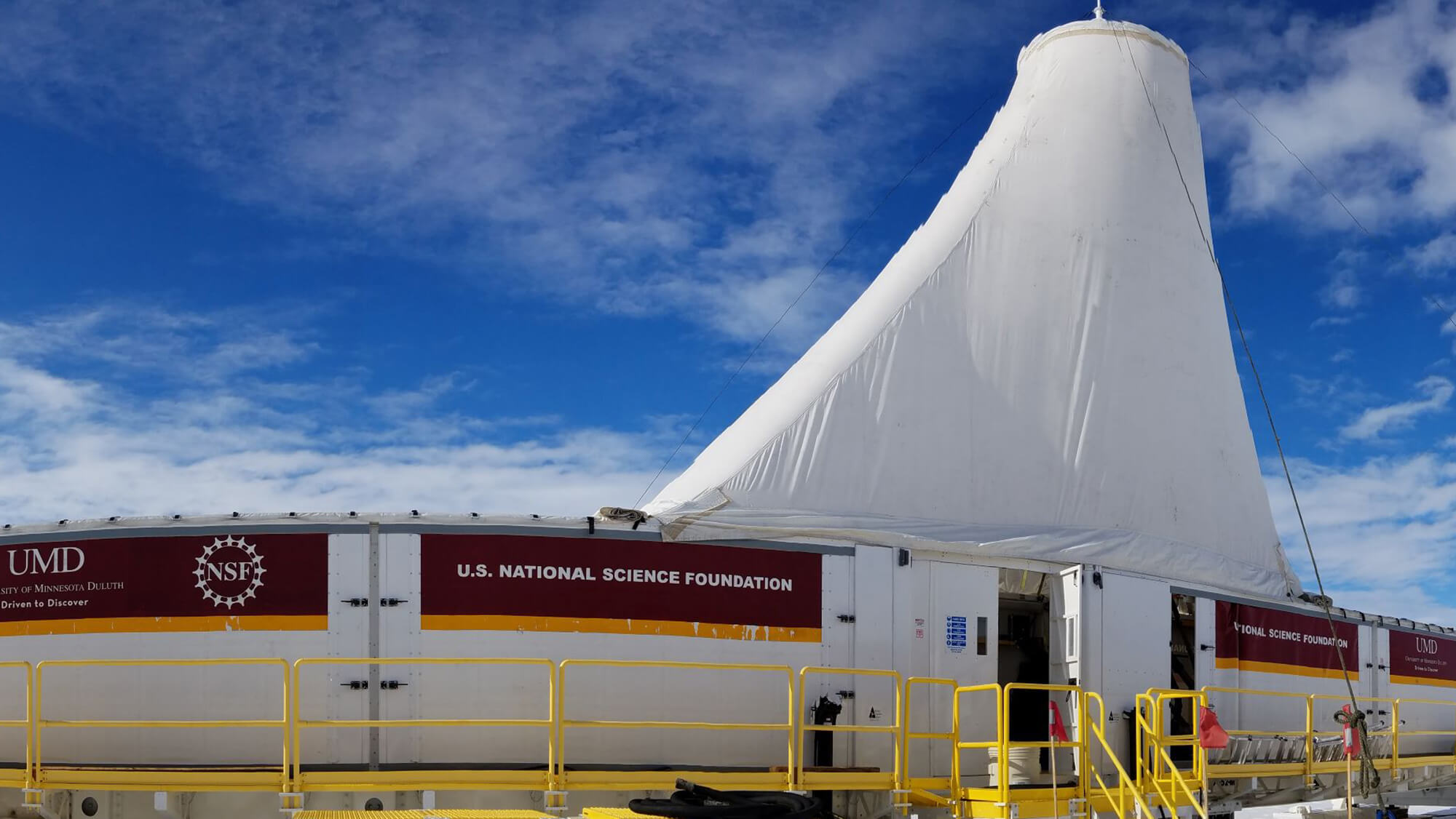 Photo of the RAID in Antarctica. Credit: RAID website https://www.rapidaccessicedrill.org/