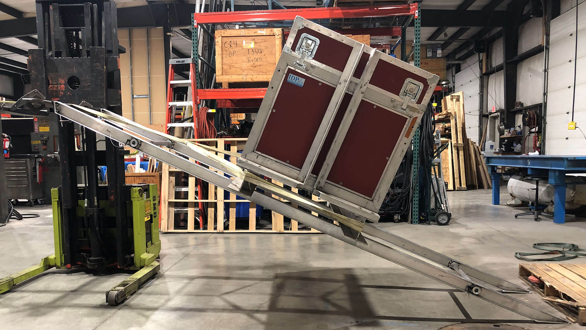 The 2024 IDP cargo ramp; a lighter weight ramp for safer and easier loading and unloading of cargo at polar field sites. Photo credit: IDP