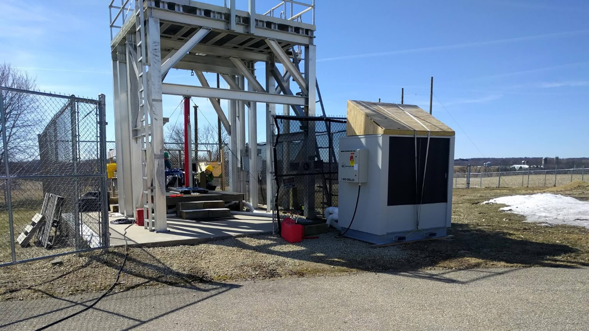 Ice well facility with chiller in the foreground. Photo: Chris Gibson